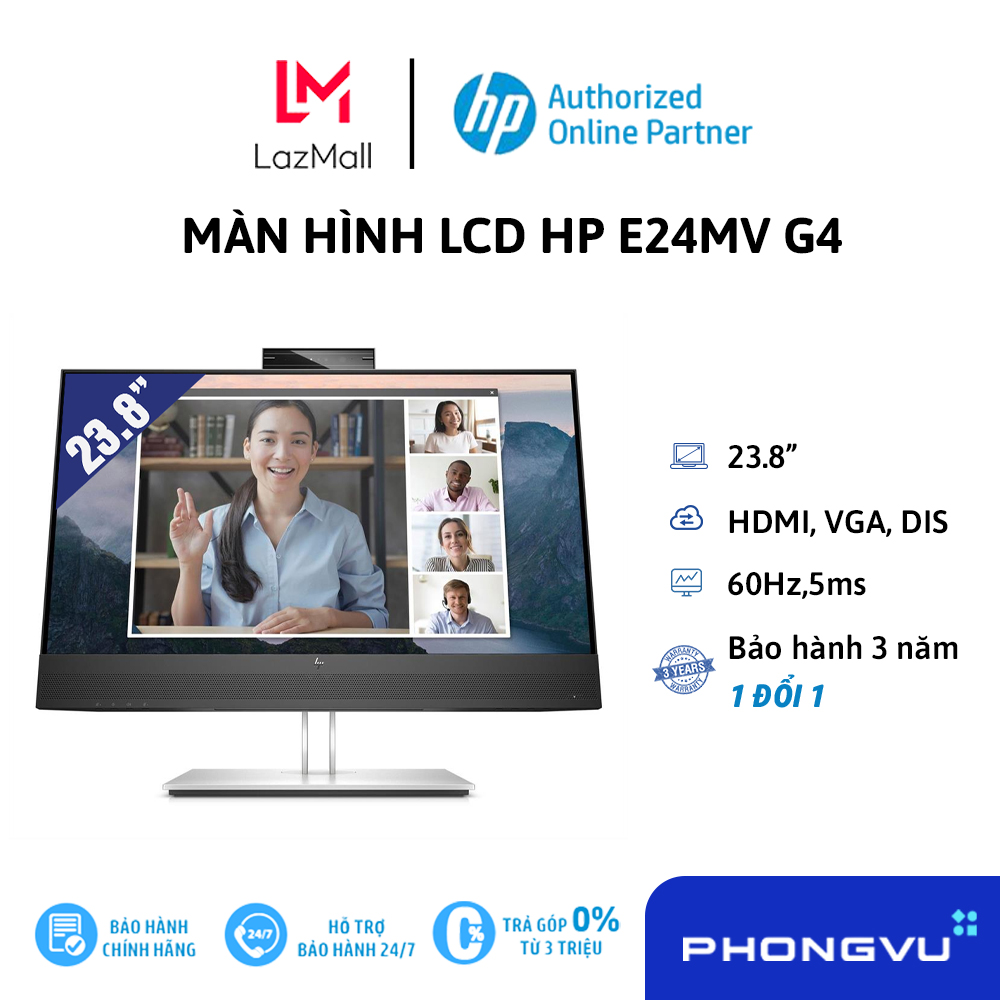 Màn hình LCD HP E24mv G4 (1920 x 1080/60Hz/5 ms) – Bảo hành 36 tháng