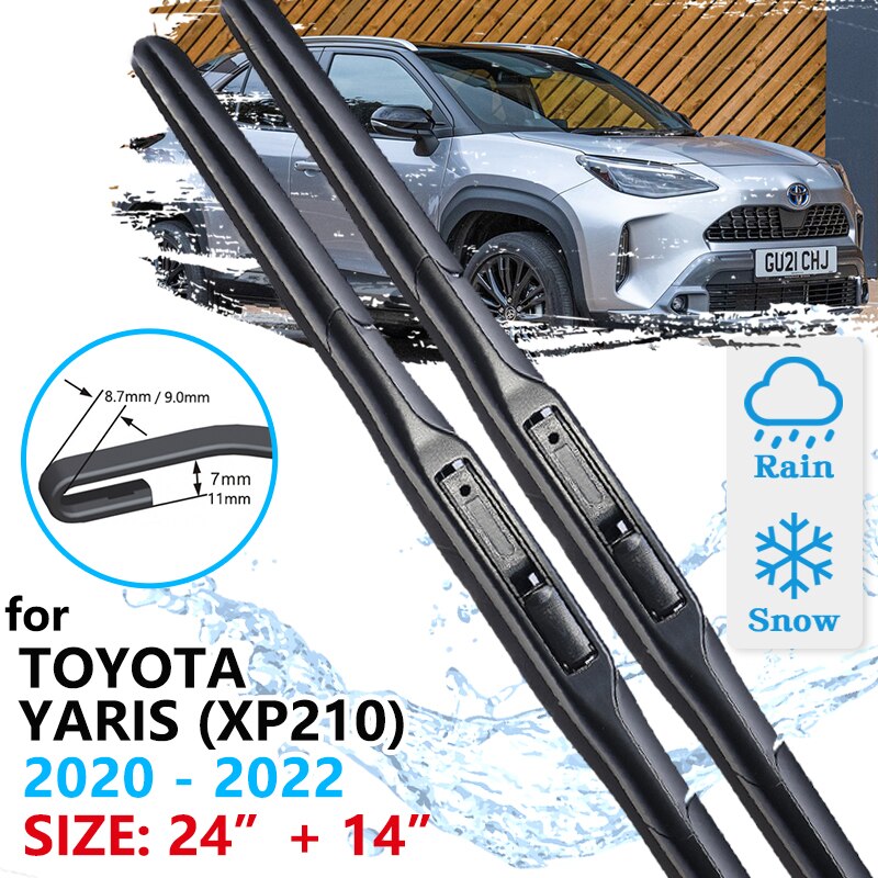 Car Front Wiper Blade For Toyota Yaris XP210 For Chevrolet Colorado For GMC  Canyon 2020~2022 Windscreen Windshield Accessories