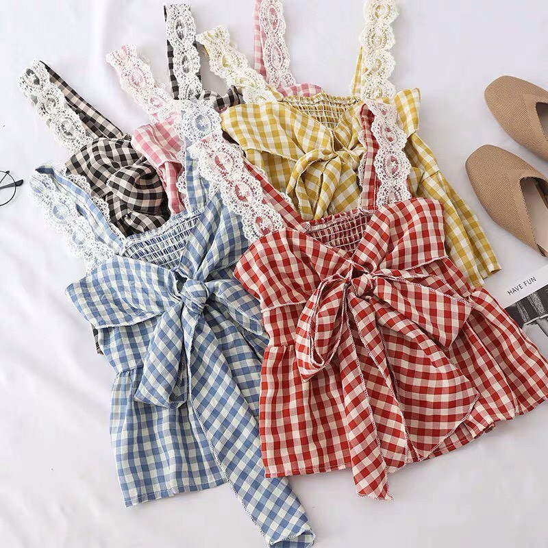 LZDÁo hai dây thắt nơ dễ thương