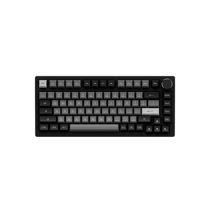 Bàn phím AKKO PC75B Plus Black & Silver (Bluetooth 5.0 / Wireless 2.4Ghz / Hotswap / Foam tiêu âm / AKKO CS Jelly switch)