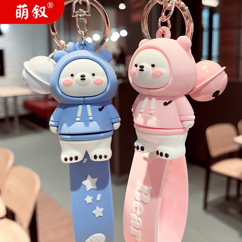 Móc khoá gấu cute treo balo cặp sách