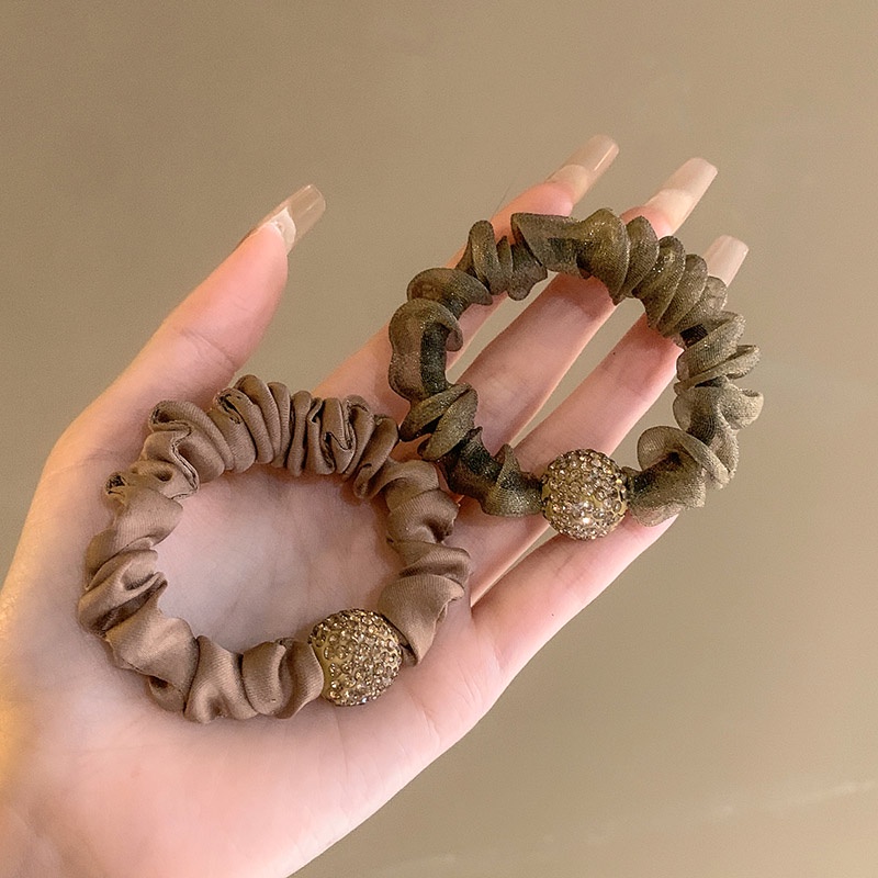 Độ co giãn cao đàn hồi hạt kim cương giả Headband màu trơn in da báo Headband
