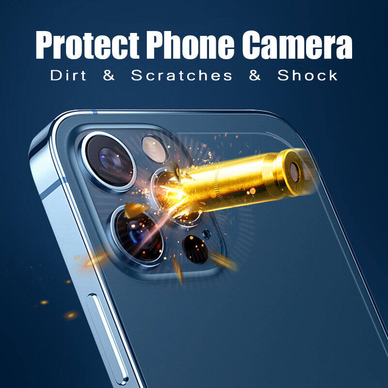 BOCH Miếng Bảo Vệ Ống Kính Máy Ảnh Cho iPhone 14 Pro Max Plus 13 12 11 Pro Max Mini Kính Cường Lực HD Cao Cấp Miếng Dán Màn Hình Ống Kính Hợp Kim Nhôm Hàng Có Sẵn