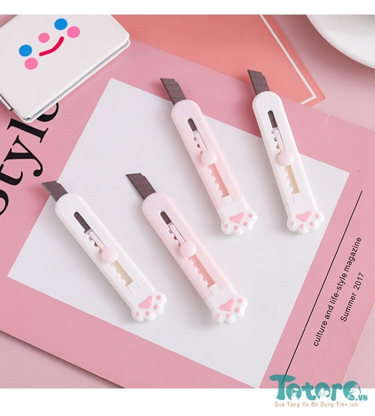 Dao dọc giấy mini Bàn Chân Mèo
