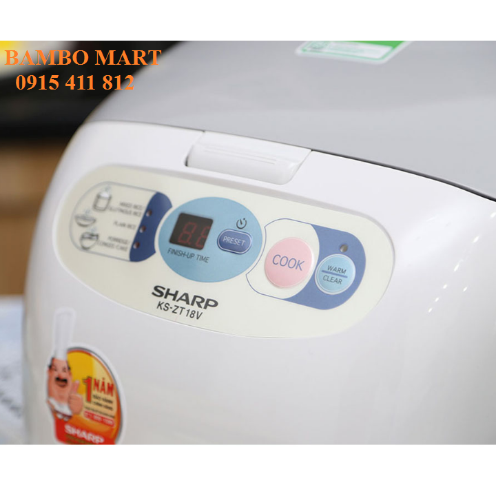 Nồi cơm điện tử Sharp KS ZT18 1.8 lít Thái Lan