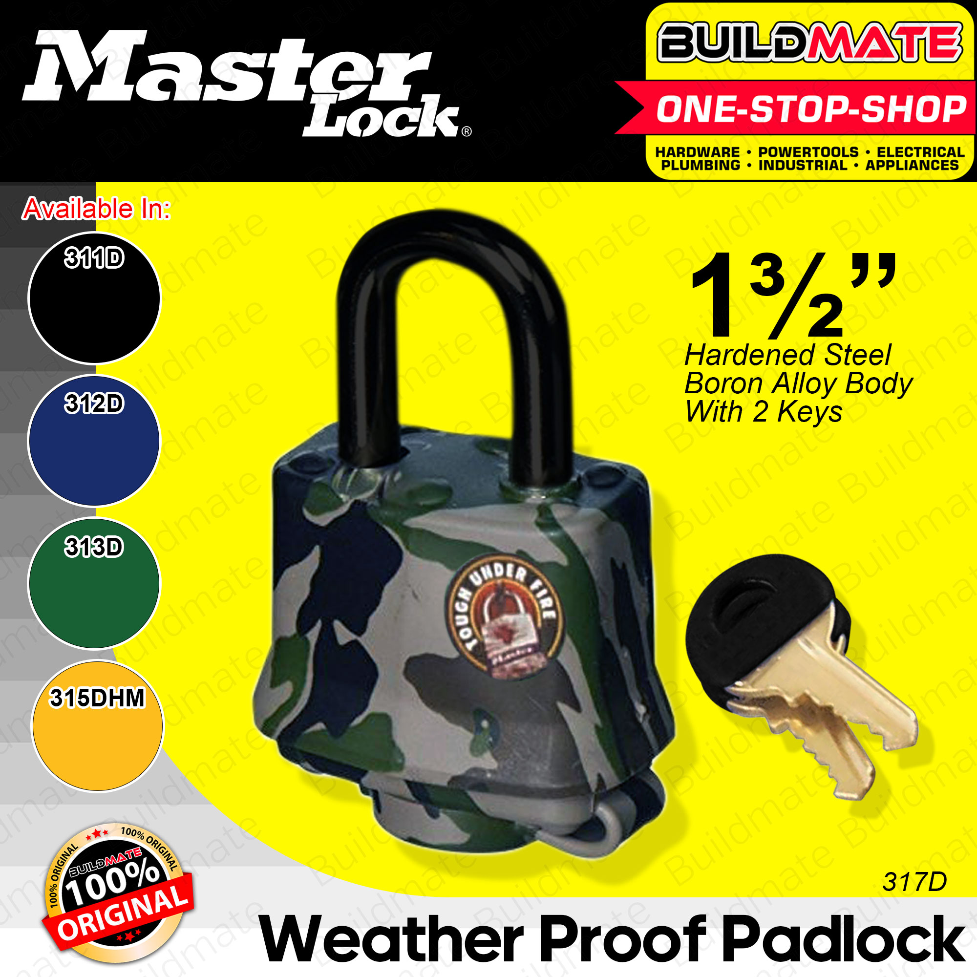 Master Lock Pro Series Boron Alloy High Security Key Padlock 78 x 34 -  Office Depot