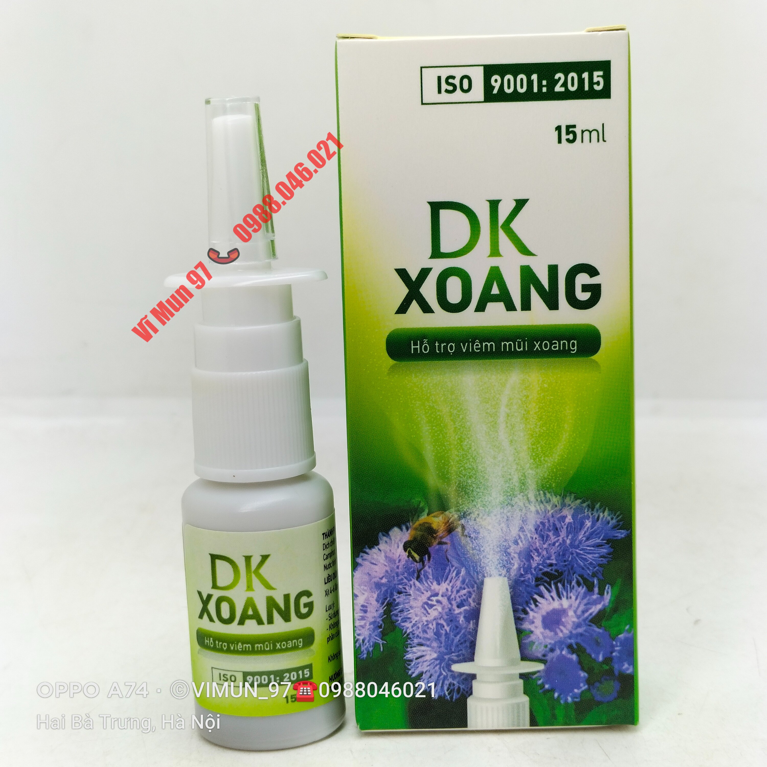 Xịt mũi thảo dược DK XOANG lọ 15ml