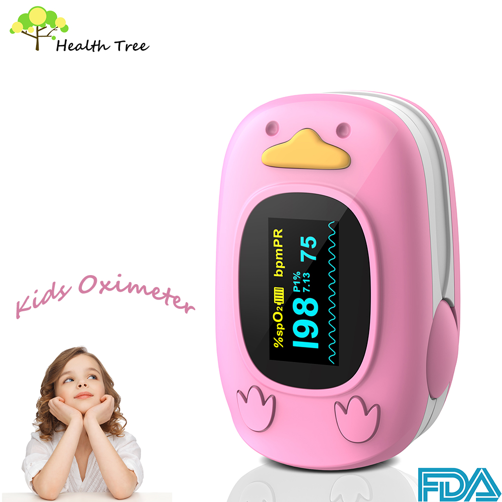 Health Tree Kids Pulse Oxymeter Baby Finger Oximeter Heart Rate SpO2