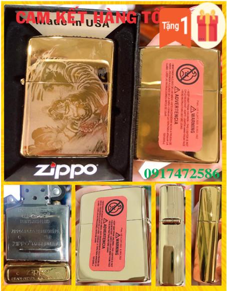 Bật lửa, hộp quẹt zippo chủ đề chúa tể sơn lâm , có tem đỏ