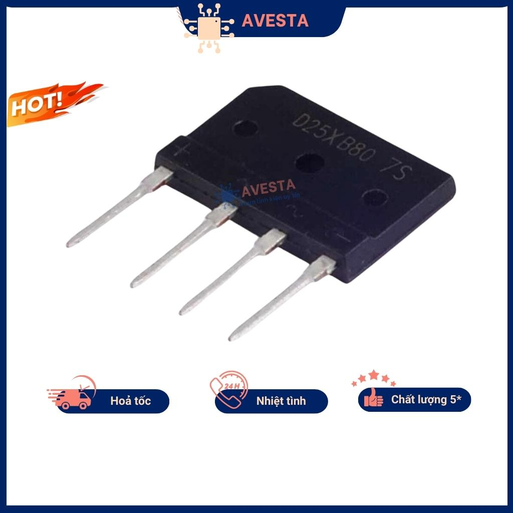 D25XB80 Diode cầu 25A 1000V DIP-4 Avesta