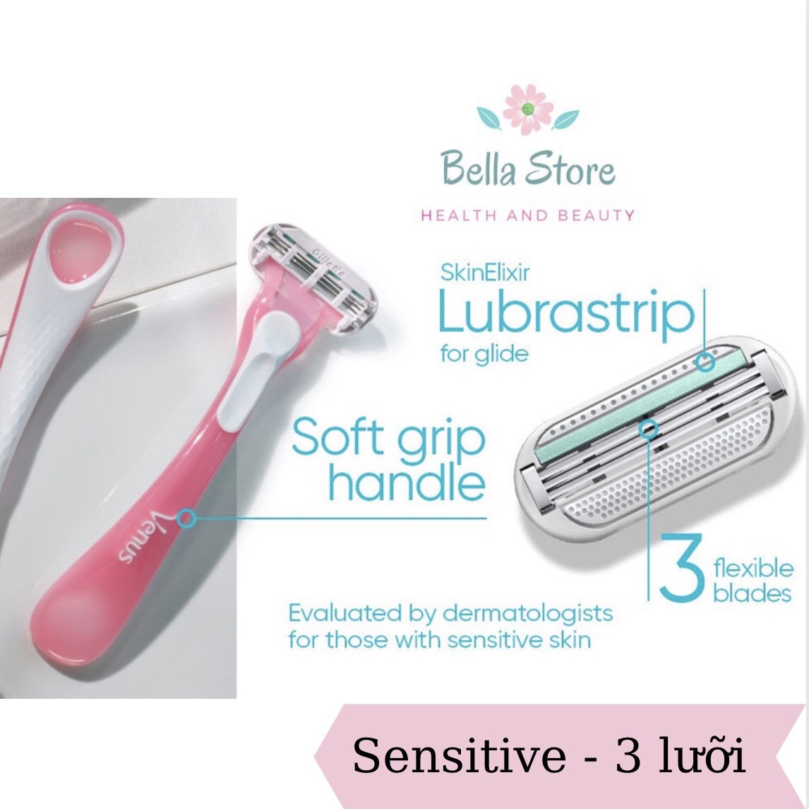 Dao cạo Venus Gillette dòng Sensitive chuyên dụng cho nữ