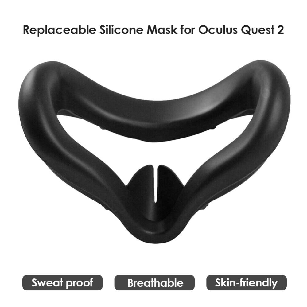 Silicone Eye Mask Cover for Oculus Quest 2 VR Headset Face Cushion Pad