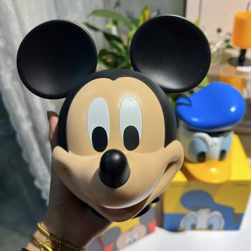 Mickey head piggy bank cartoon decoration creative desktop Mickey Mouse Donald Duck ornaments