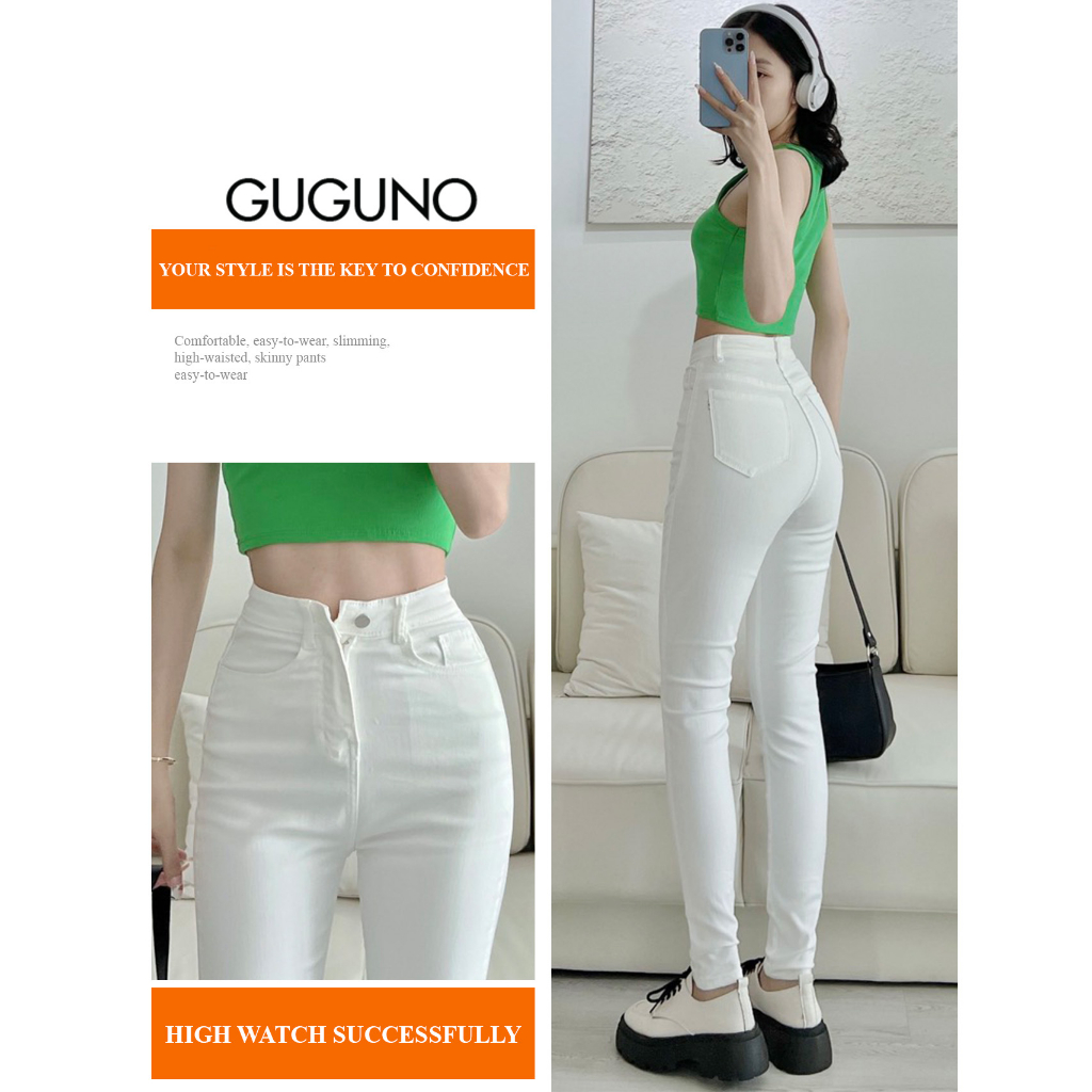 Quần jeans nữ ôm body Guguno (Mẫu thật)