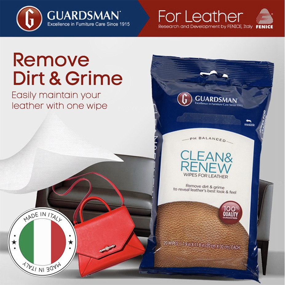 Guardsman Leather Cleaner Wipes - 20 count