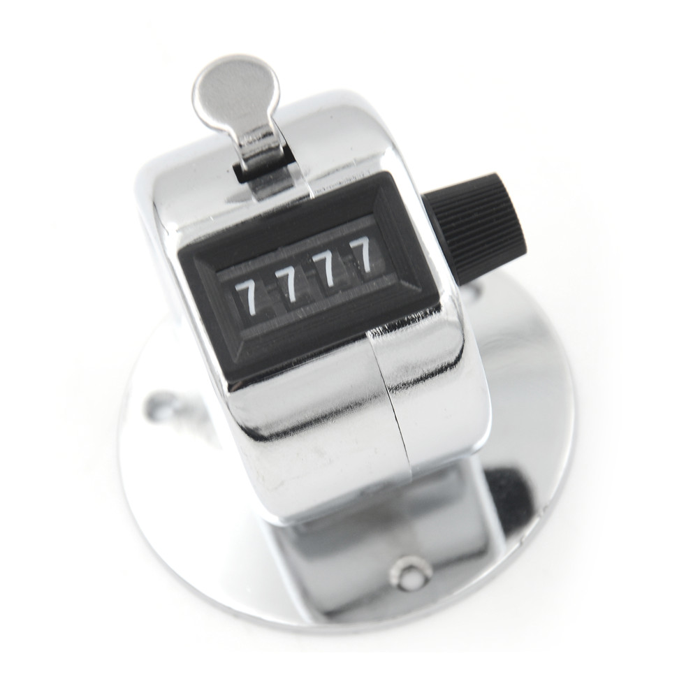 LEI 4 Digit Manual Hand Tally Mechanical Palm Click Counter Round Basecheapprice