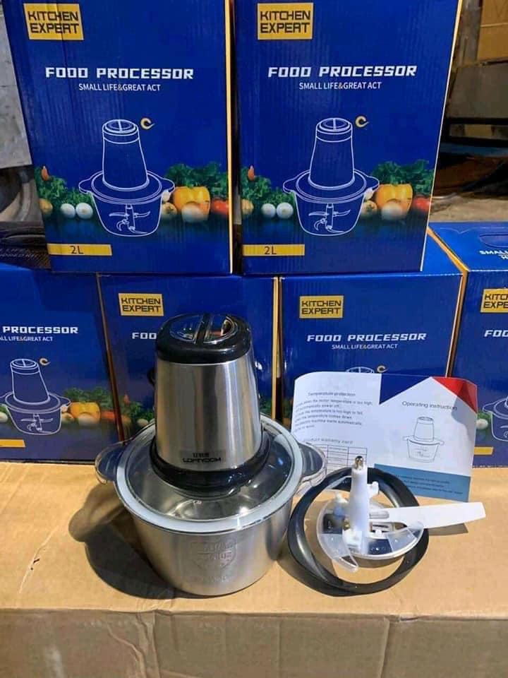 Máy Xay Thịt Cối Inox 2L Đa Năng KITCHEN EXPERT HDA Xay Siêu Tốc