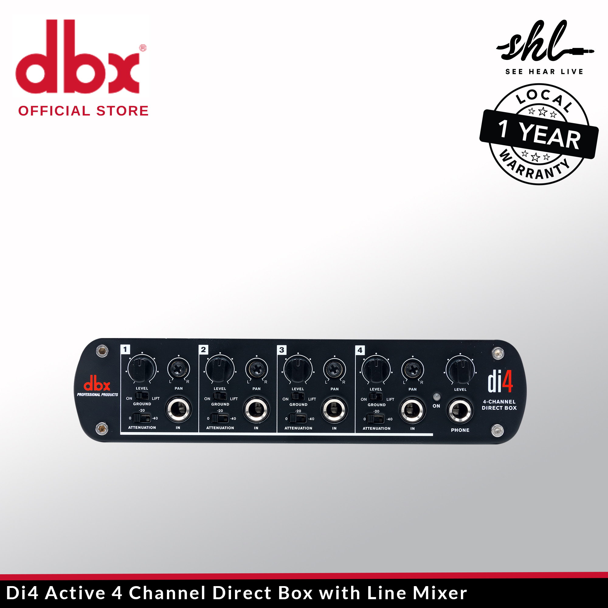 DBX Di4 Active 4 Channel Direct Box with Line Mixer | Lazada Singapore