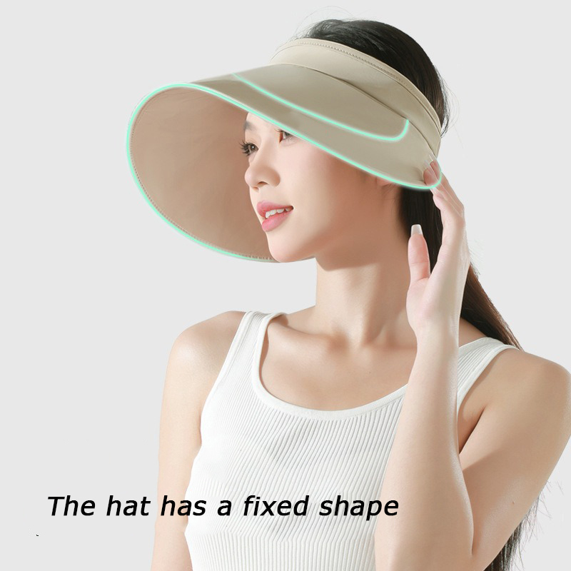 【WJ】Outdoor sun hat with UV protection and sun shading Light blocking and sun blocking empty top sunshade hat