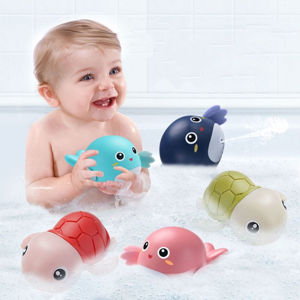 Water Button Toy Classic Water Playing Baby Bath Toys Water Chain Wind Up Swimming ...