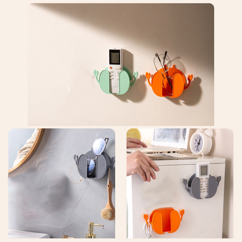Bedside Mobile Phone Charging Bracket Convenient And Practical Remote Control Storage Box Wall-Mounted Storage Rack
