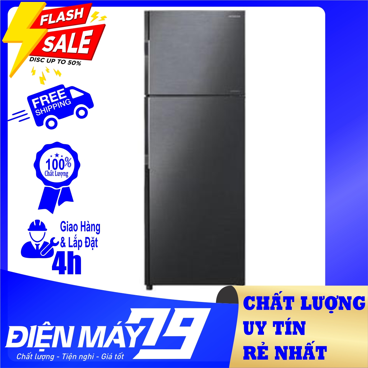 TỦ LẠNH HITACHI R-H310PGV7(BBK) (Miễn phí giao hàng TPHCM-Ngoại tỉnh tính phí vận chuyển)