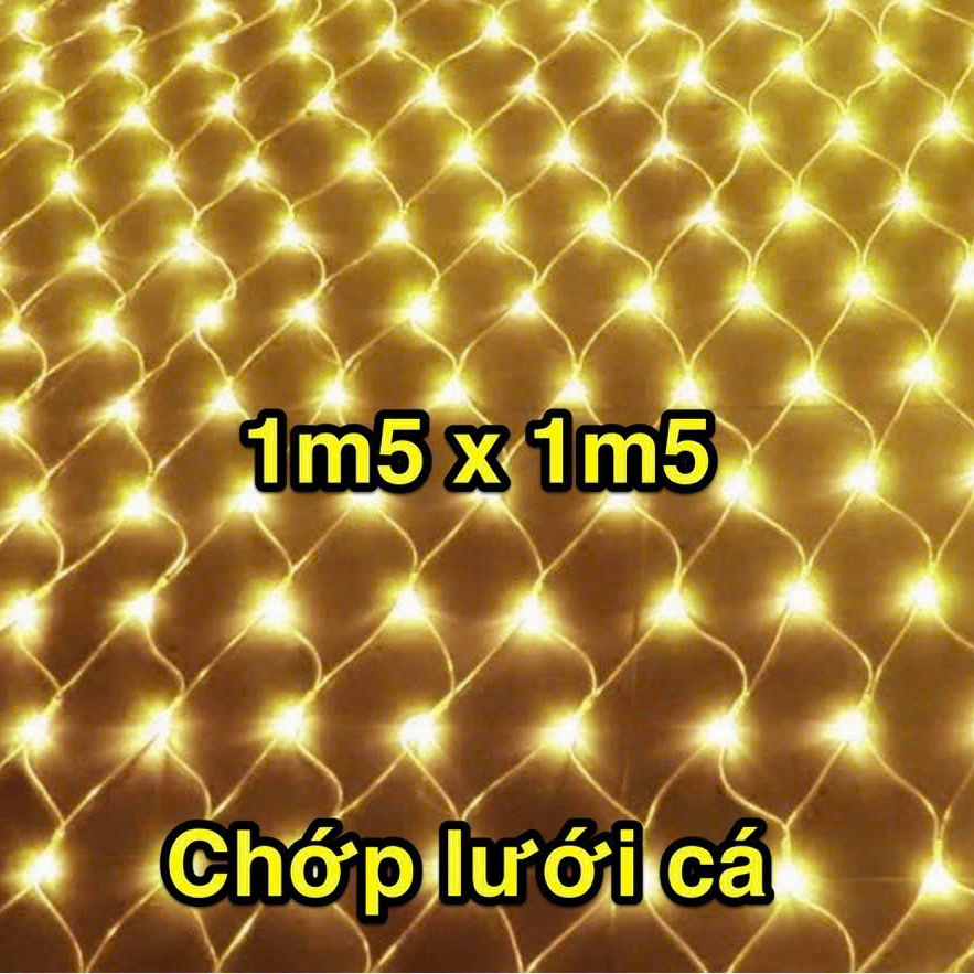 Dây led chớp lưới cá 1.5x1.5m trang trí
