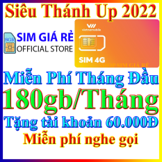 Sim Siêu Thánh up 4G Vietnamobile có 180GB/Tháng – Đã có sẵn miễn phí sẵn tháng đầu + Tặng 60.000đ trong tài khoản – Nghe Gọi Nội Mạng Miễn Phí – Shop Sim Giá Rẻ