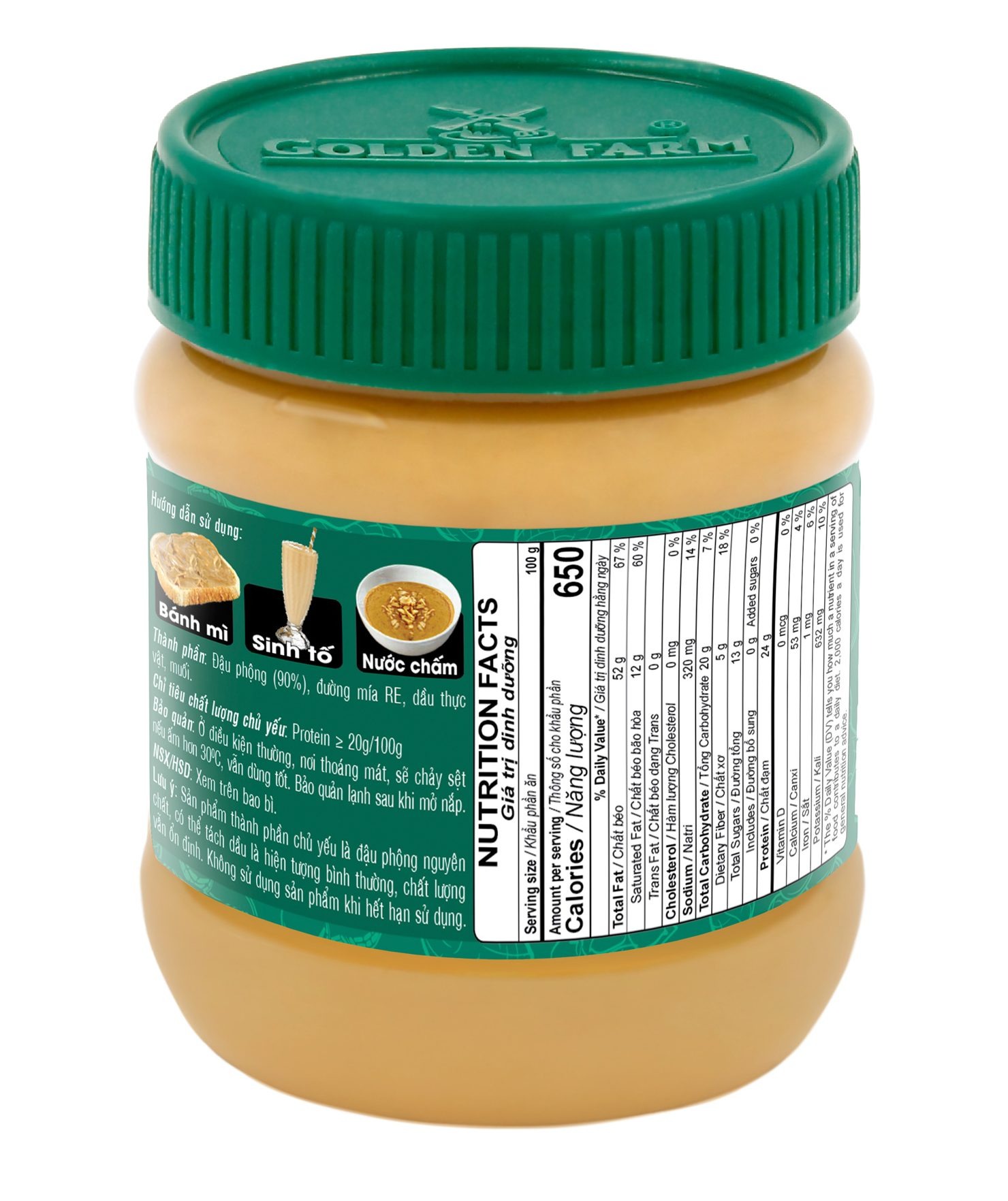 Bơ đậu phộng mịn Golden Farm