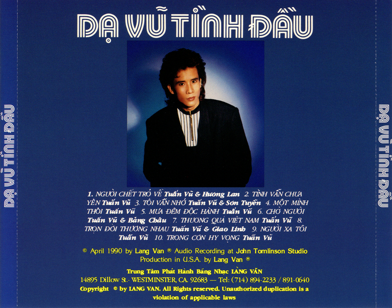 [MDCD] Đĩa CD Tuấn Vũ - Dạ Vũ Tình Đầu