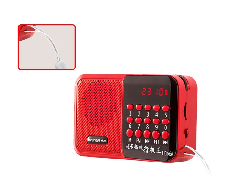 Máy nghe nhạc mini cắm thẻ nhớ, fm huyndai h866a