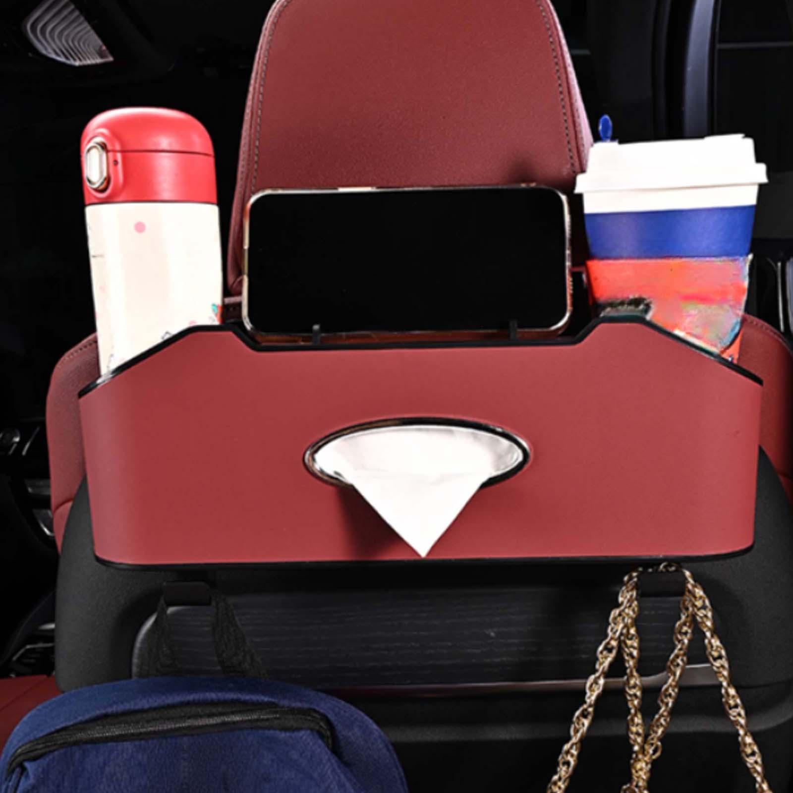 CCAire Seat Back Storage Box Interior Decoration Durable Hooks and Tissue Box Hanging Organizer Car Accessories Car Seat Back Organizer