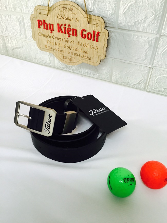 Thắt lưng golf (màu đen-trắng) Golf belt-골프벨트