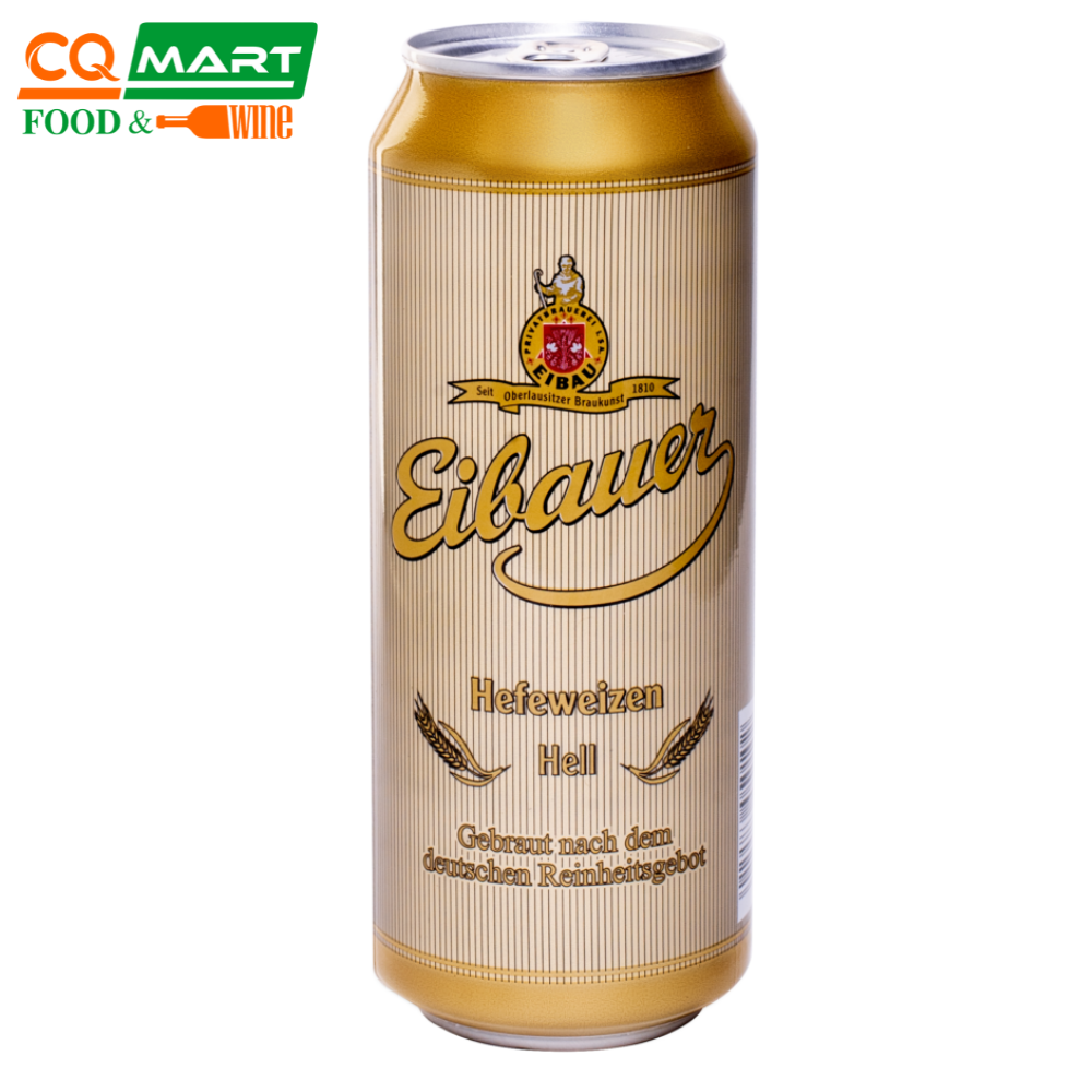 Bia Đức Eibauer Hefeweizen Hell 5.2% Lon 500ml