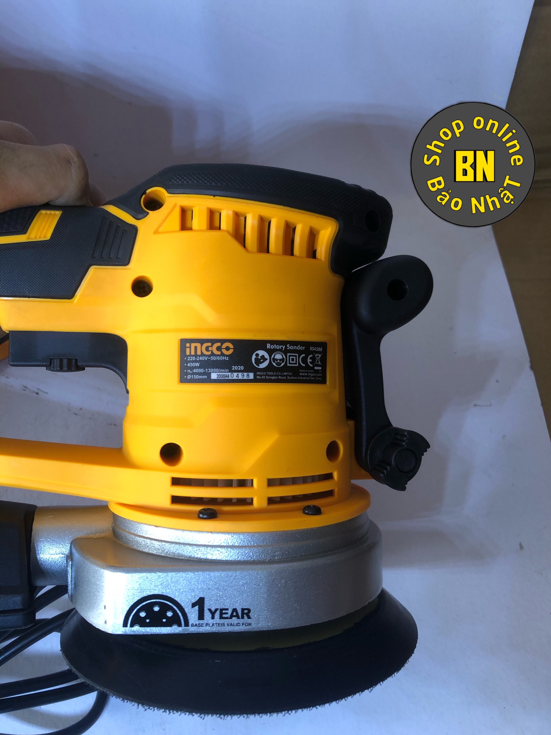 Máy chà nhám Ingco 450W RS4508 [Chính Hãng] -SHINSTORE