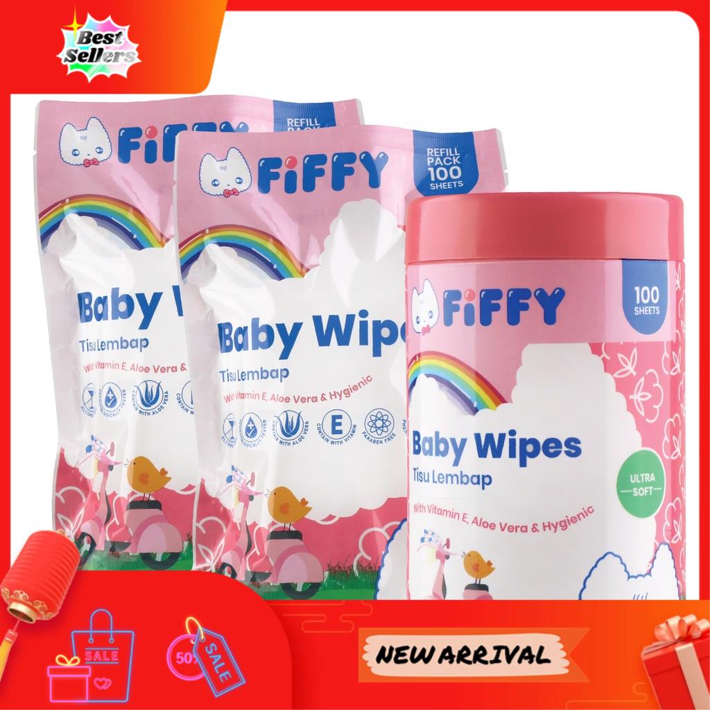 ⭐READY STOCK⭐ FIFFY Baby Wipes Combo Pack Wet Tissue Can