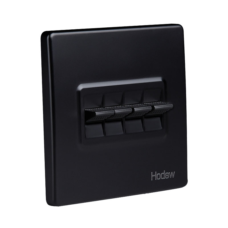 【TopazTrove】High Quality 86 Retro Black Lever Wall Lamp Toggle Switch 1-4 Gang Single Dual Control 2 Way Light Switch 10A220V. 