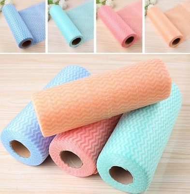 Oil absorbing paper roll-multifunctional kitchen dishcloth-super long reusable washable