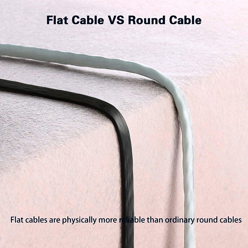 40Gbps Cat 8 Flat Ethernet Cable 20M 8M 10M 15M Thin Internet Network Cable Ethernet Cat 8 M RJ45 Cord Lan For Router Laptop
