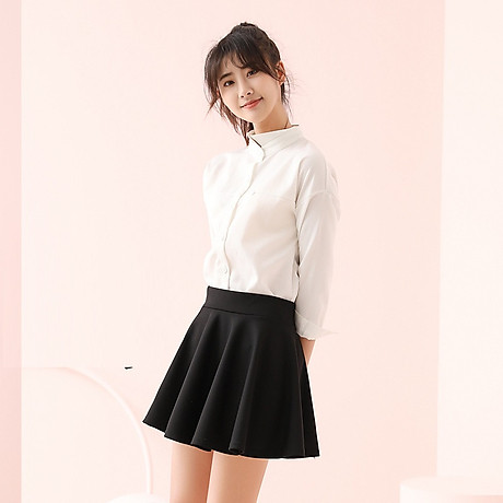 Chân Váy ngắn Dáng Xòe Cạp Chun