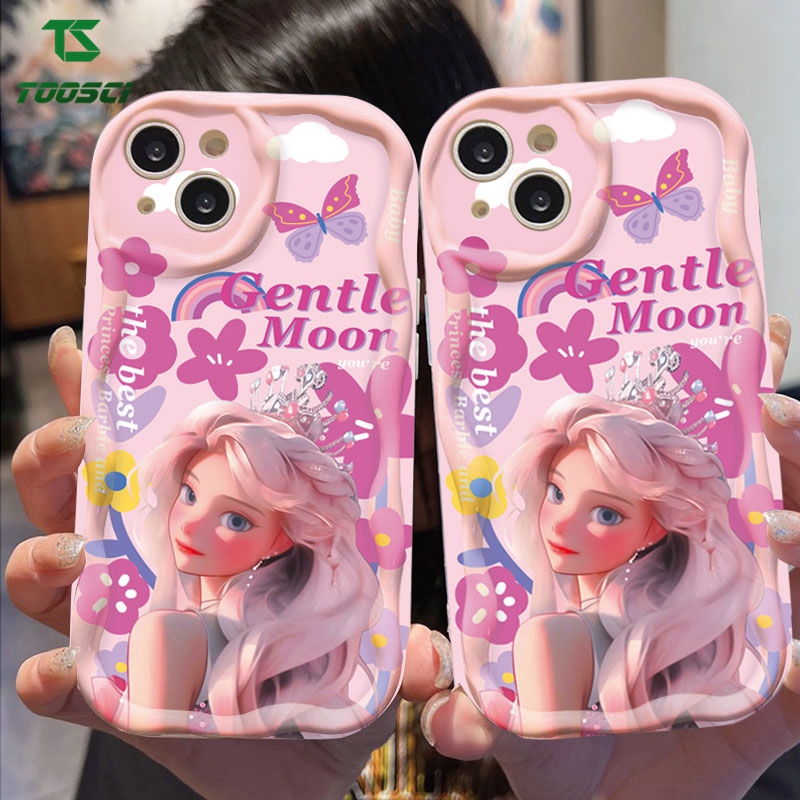 Fashion Cute Barbie Princess Hot Girl Wave Border Phone Case Soft