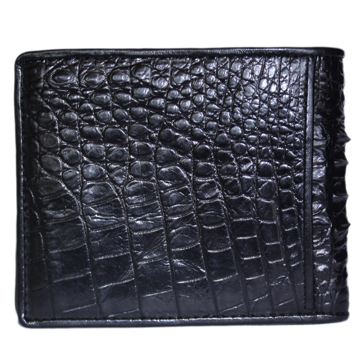 Men's black crocodile leather wallet