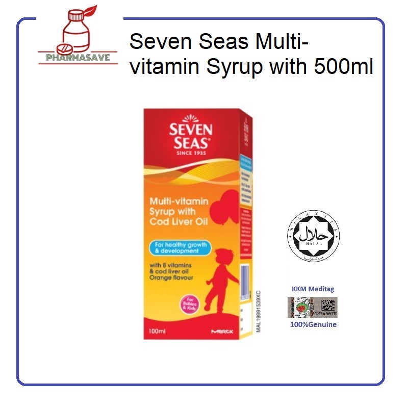 (Super Clearance) Seven Seas Multivitamin Syrup with Cod Liver Oil ...