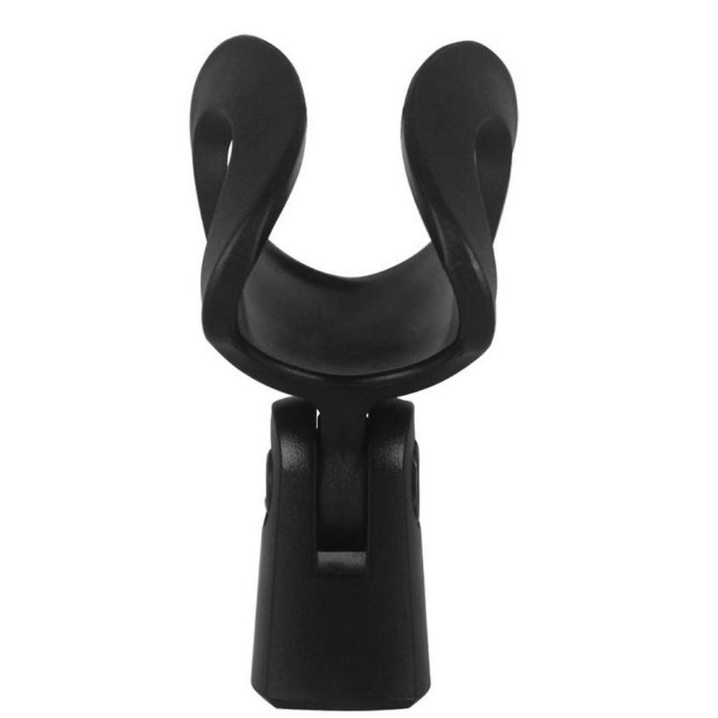 Almencla Microphone Clip Holder Stand Mount Mic Clamp Black