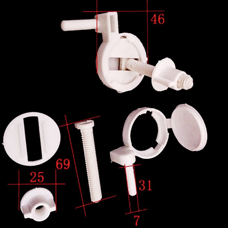 qinyu 1set/2Pcs Plastic Toilet Seat Screws Fixings Fit Toilet Seats