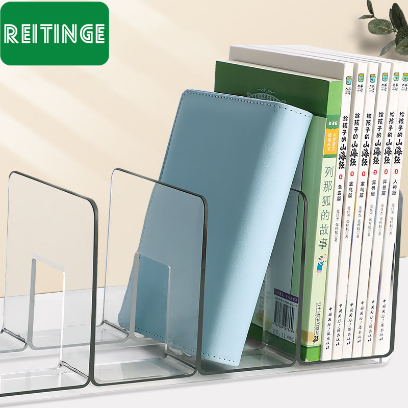 REITINGE Giá sách Acrylic, sinh viên đọc sách lưu trữ đứng, máy tính để bàn Sách văn phòng giá sách