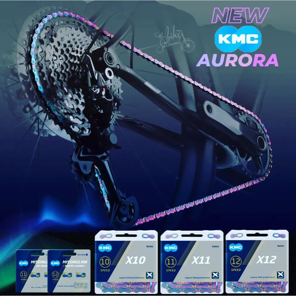 Authentic] KMC X10/11/12 Aurora Blue Chain, Made In Taiwan