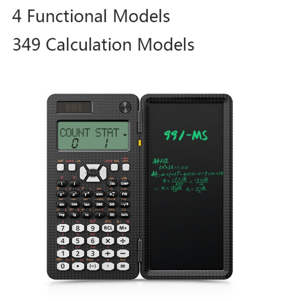 ICELUE Multifunction 417/349/498 Calculation Portable Office Supply Desktop Calculator Study Accessoires School Stationery School Office Function Calculator Digit Calculator Engineering Scientific Calculator With Writing Tablet Scientific Calculator