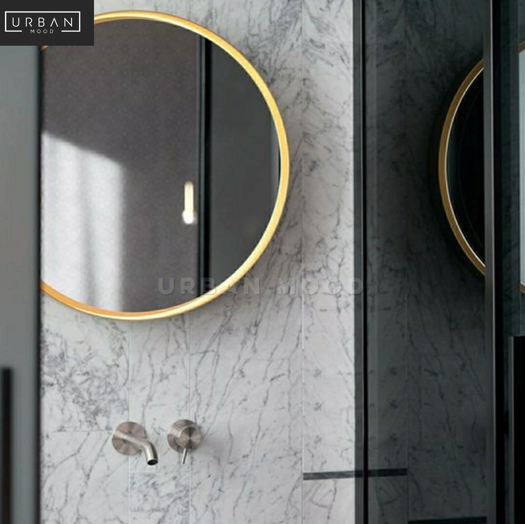 AERIS Modern LED Round Wall Mirror Lazada Singapore