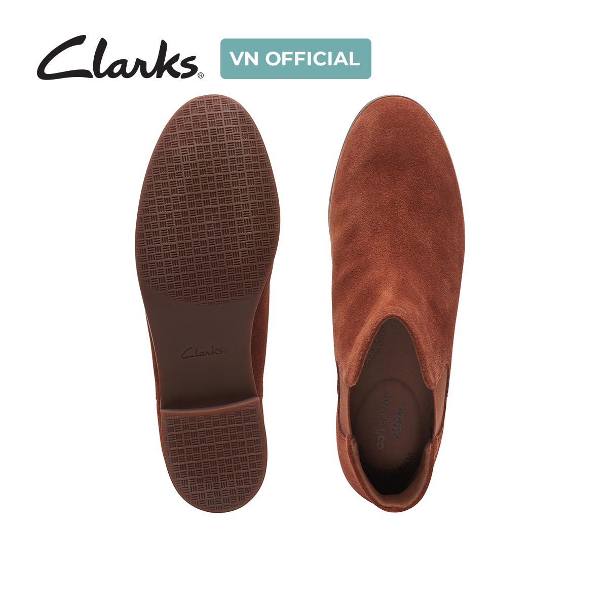 Giày Bốt Cổ Thấp Da Nữ Clarks - Trish Chelsea